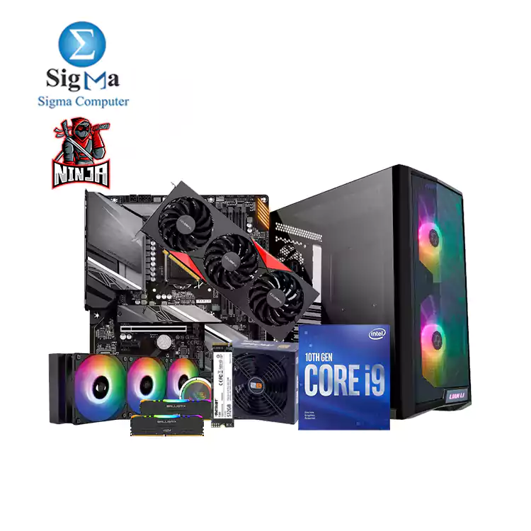 NINJA i9-10900F 3070ti -402- Intel Core i9-10900F GIGABYTE Z590 GAMING X Colorful RTX 3070 Ti NB 8G-V Crucial Ballistix RGB 16GB Patriot P300 M.2 PCIe Gen 3 x4 512GB 2B FA021 Ecstasy Gaming AIO Cooling 360X ARGB 2B PW005 Power Supply 850W 8